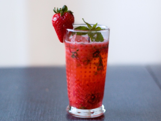 strawberry sake cocktail